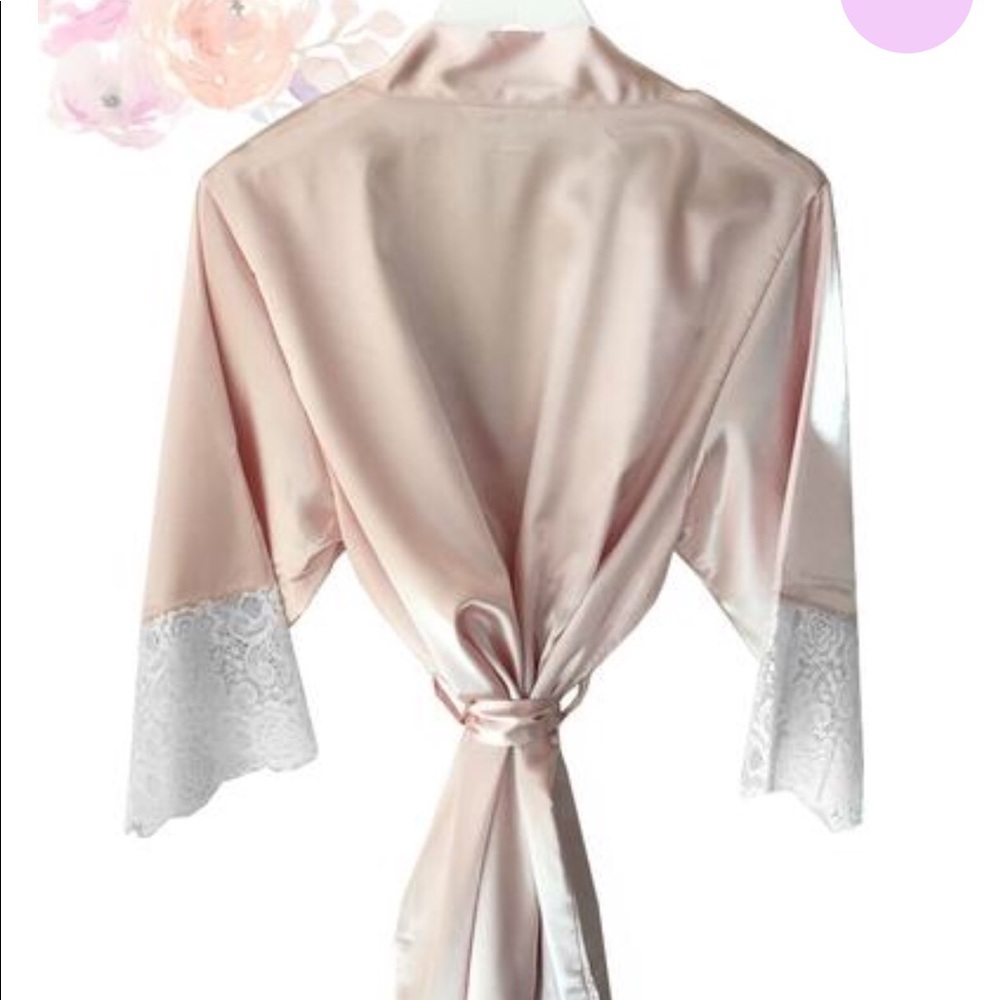 Pretty Robes Blush Lace Bridal Robe
